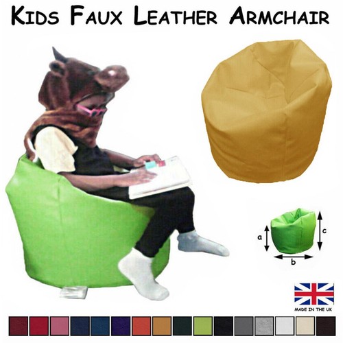 Kids faux leather bean bag - bean,