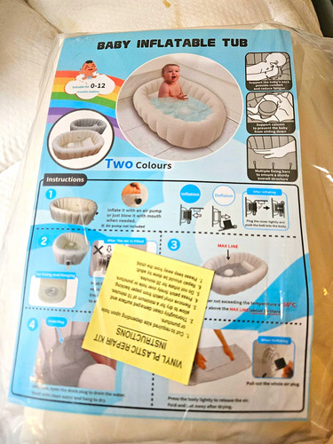 Baby inflatable travel bath - travel,